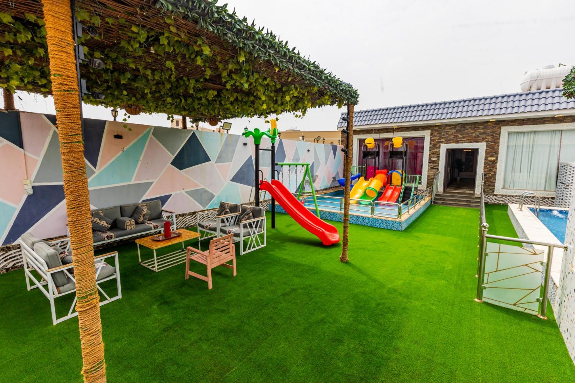 شاليهات الكوخ السويسري وأكوابارك Villa Ash Shishah ภายนอก รูปภาพ