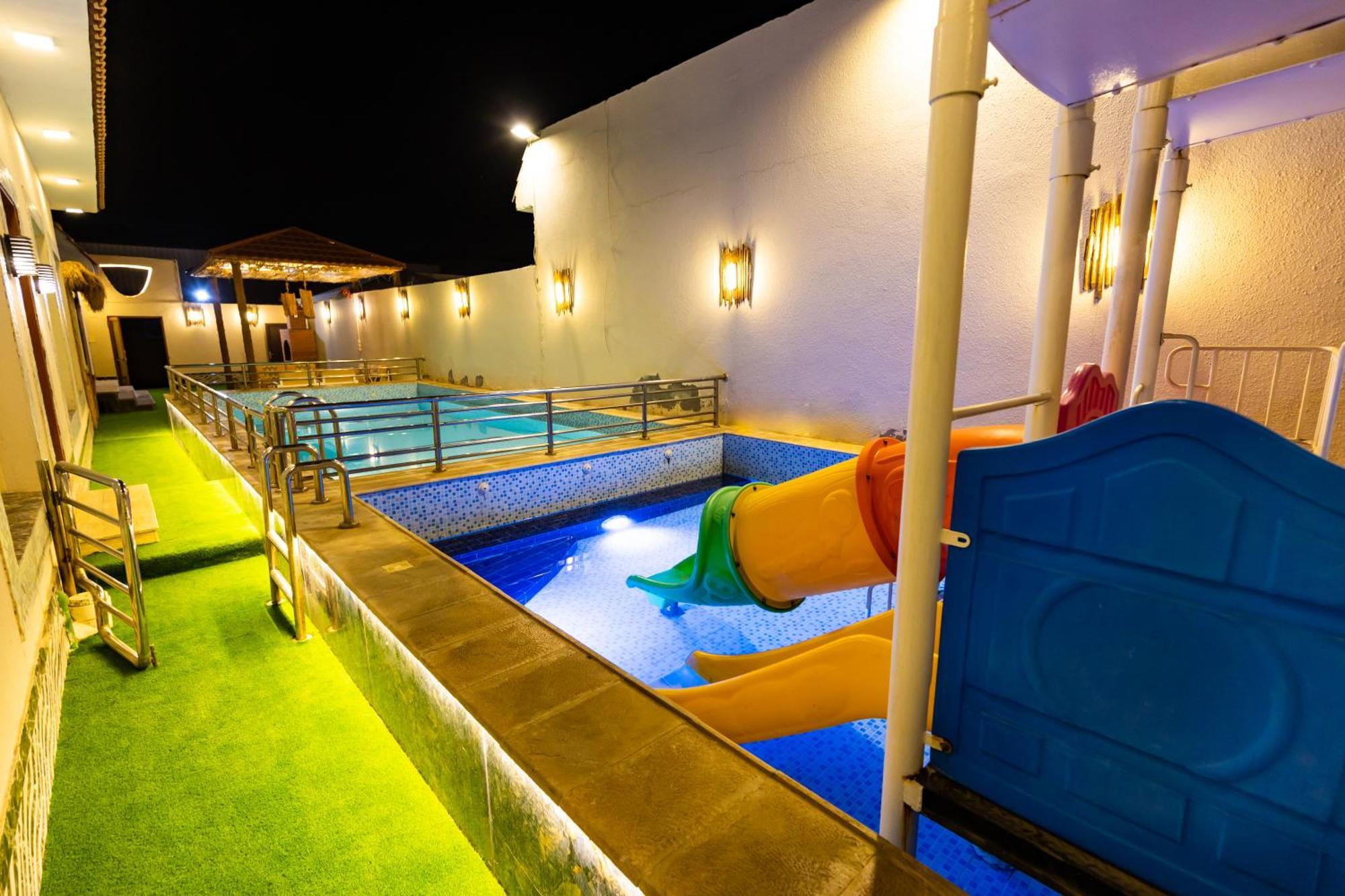 شاليهات الكوخ السويسري وأكوابارك Villa Ash Shishah ภายนอก รูปภาพ