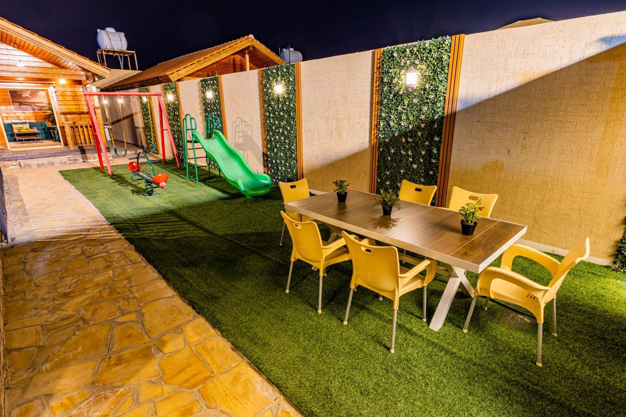 شاليهات الكوخ السويسري وأكوابارك Villa Ash Shishah ภายนอก รูปภาพ