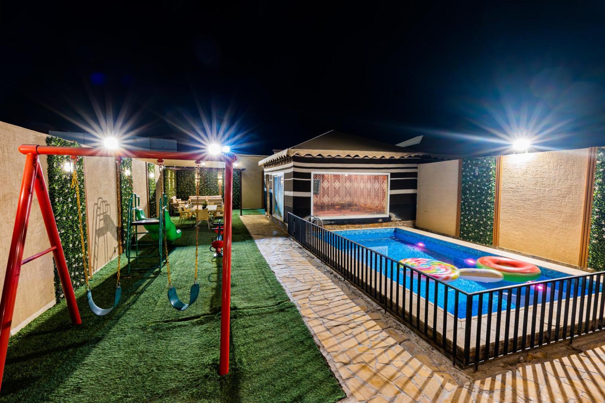 شاليهات الكوخ السويسري وأكوابارك Villa Ash Shishah ภายนอก รูปภาพ